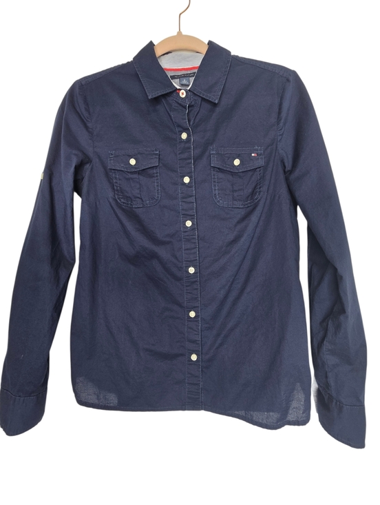 Tommy Hilfiger Tops - Tommy Hilfiger dark blue two-pocket button-up shirt